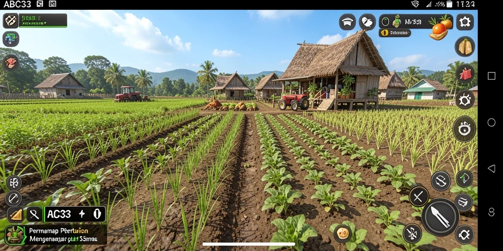 Gameplay menarik yang menunjukkan kegiatan bertani.