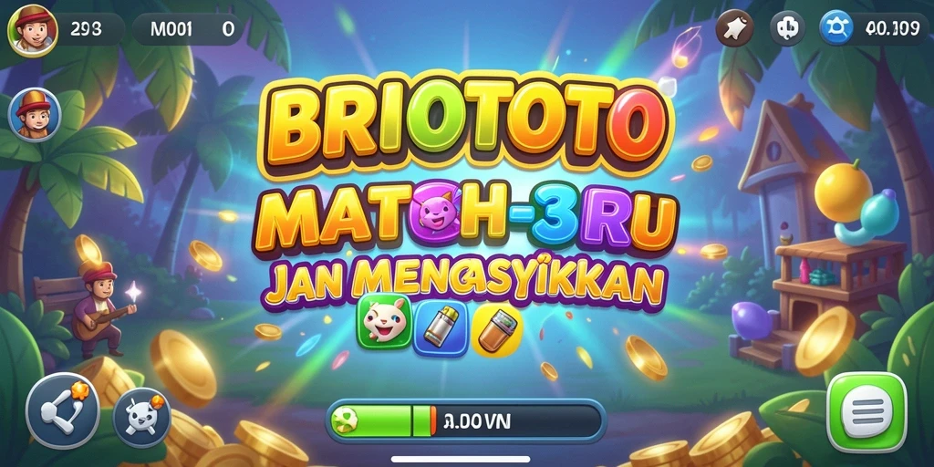 Gameplay BRIOTOTO yang seru dengan tantangan Match-3.