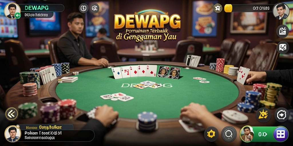 Screenshot gameplay DEWAPG menampilkan suasana permainan poker yang mengasyikkan.