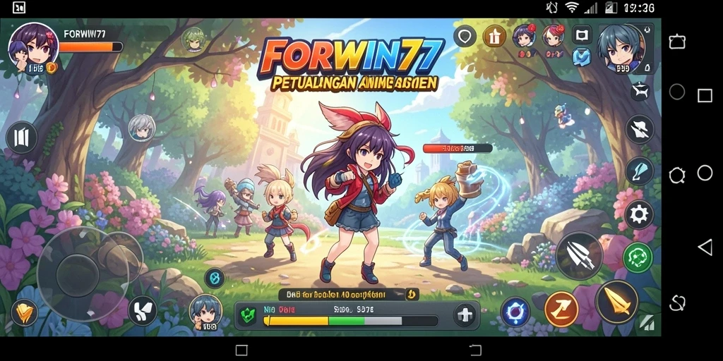 Tampilan karakter dengan efek grafis menawan di FORWIN77.