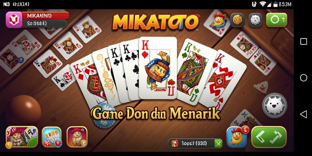 Tampilan gameplay MIKATOTO dengan aksi seru di meja Domino.