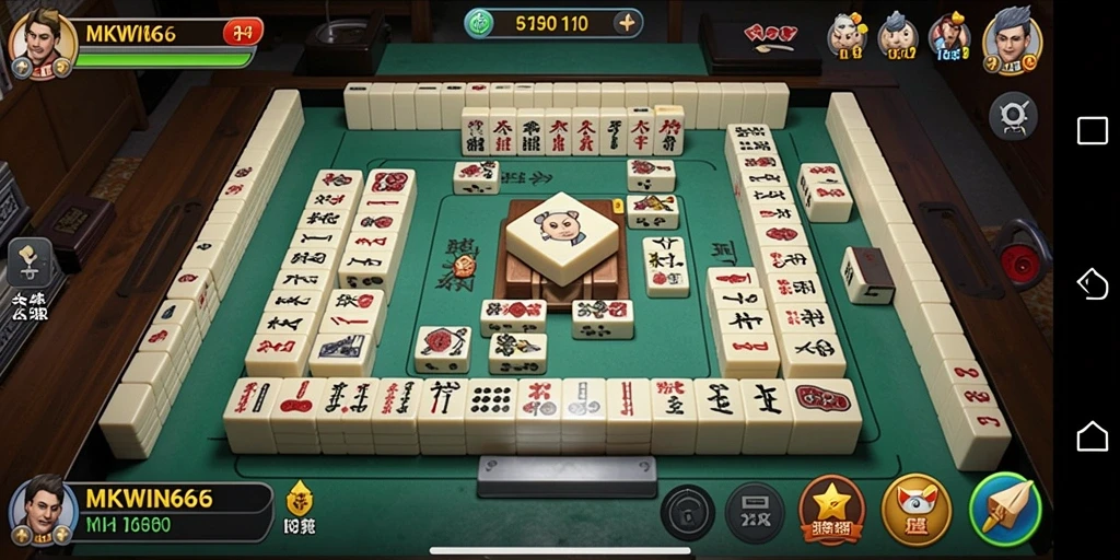 Tampilan gameplay Mahjong yang seru dan mendebarkan di MKWIN666.