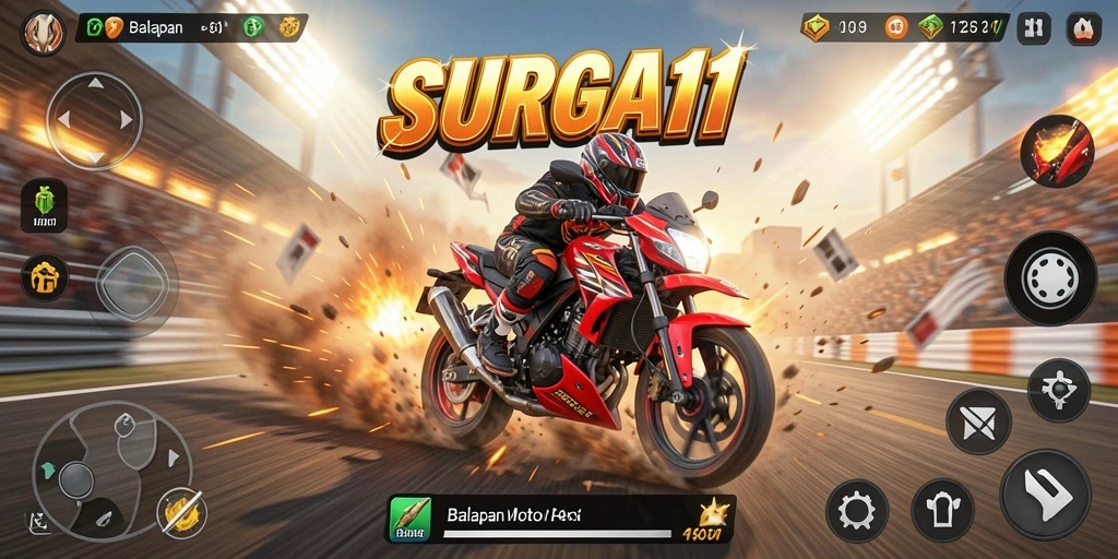 Tampilan beratnya balapan motor di SURGA11