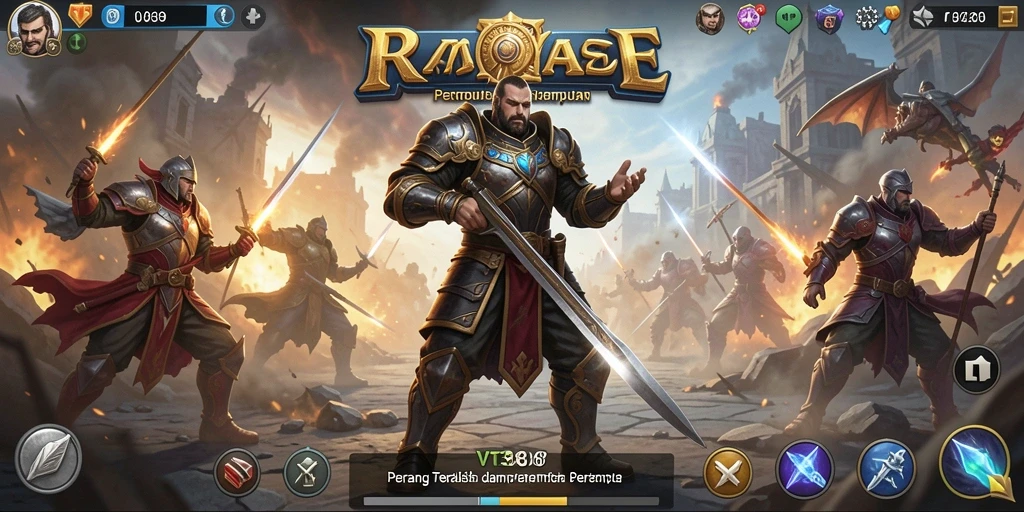 Screenshot gameplay VT38 menampilkan pertempuran seru dalam arena Battle Royale.